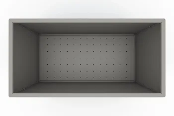 Moderna metalna žardinjera za cvijeće u smeđoj boji - dimenzije 60x120x60 cm.