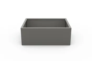 Moderna metalna žardinjera za cvijeće u smeđoj boji - dimenzije 60x80x30 cm.