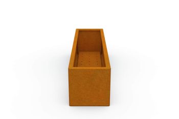 Moderna metalna žardinjera za cvijeće - čelik Corten - dimenzije 30x120x30 cm