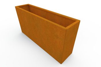 Moderna metalna žardinjera za cvijeće - čelik Corten - dimenzije 30x120x60 cm