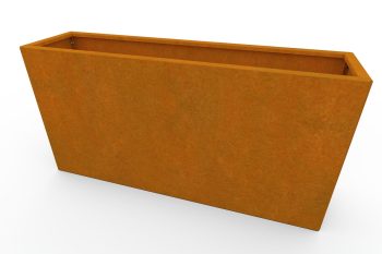 Moderna metalna žardinjera za cvijeće - čelik Corten - dimenzije 30x120x60 cm