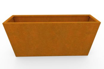 Moderna metalna žardinjera za cvijeće - čelik Corten - dimenzije 30x120x60 cm