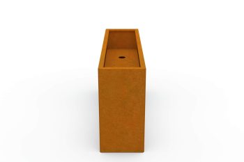 Moderna metalna žardinjera za cvijeće - čelik Corten - dimenzije 30x120x60 cm