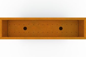 Moderna metalna žardinjera za cvijeće - čelik Corten - dimenzije 30x120x60 cm
