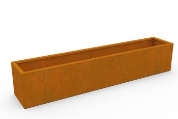 Moderna metalna žardinjera za cvijeće - čelik Corten - dimenzije 30x160x30 cm