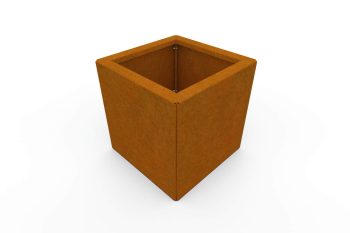 Moderna metalna žardinjera za cvijeće - čelik Corten - dimenzije 30x30x30 cm