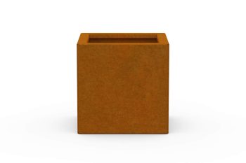 Moderna metalna žardinjera za cvijeće - čelik Corten - dimenzije 30x30x30 cm