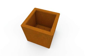 Moderna metalna žardinjera za cvijeće - čelik Corten - dimenzije 30x30x30 cm