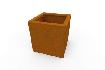 Moderna metalna žardinjera za cvijeće - čelik Corten - dimenzije 30x30x30 cm