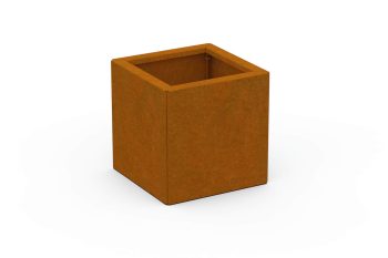 Moderna metalna žardinjera za cvijeće - čelik Corten - dimenzije 30x30x30 cm
