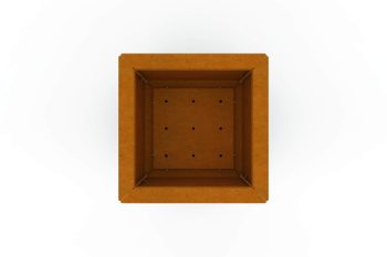 Moderna metalna žardinjera za cvijeće - čelik Corten - dimenzije 30x30x30 cm
