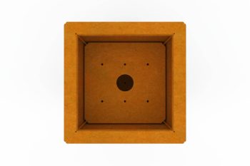 Moderna metalna žardinjera za cvijeće - čelik Corten - dimenzije 30x30x60 cm