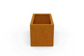 Moderna metalna žardinjera za cvijeće - čelik Corten - dimenzije 30x60x30 cm