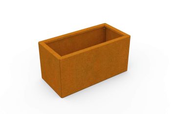 Moderna metalna žardinjera za cvijeće - čelik Corten - dimenzije 30x60x30 cm