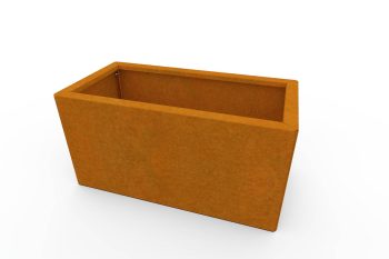 Moderna metalna žardinjera za cvijeće - čelik Corten - dimenzije 30x60x30 cm