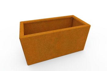 Moderna metalna žardinjera za cvijeće - čelik Corten - dimenzije 30x60x30 cm