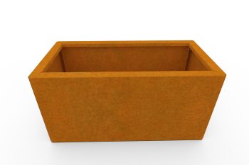 Moderna metalna žardinjera za cvijeće - čelik Corten - dimenzije 30x60x30 cm