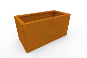 Moderna metalna žardinjera za cvijeće - čelik Corten - dimenzije 30x60x30 cm