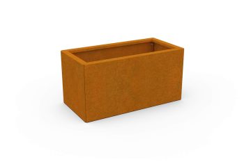 Moderna metalna žardinjera za cvijeće - čelik Corten - dimenzije 30x60x30 cm