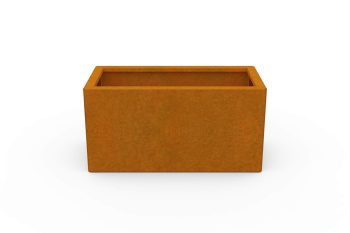 Moderna metalna žardinjera za cvijeće - čelik Corten - dimenzije 30x60x30 cm