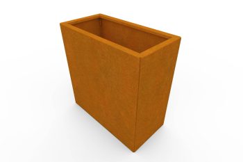 Moderna metalna žardinjera za cvijeće - čelik Corten - dimenzije 30x60x60 cm