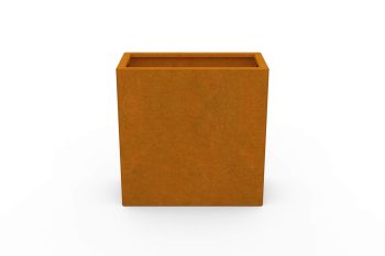 Moderna metalna žardinjera za cvijeće - čelik Corten - dimenzije 30x60x60 cm