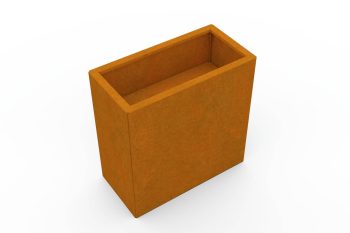 Moderna metalna žardinjera za cvijeće - čelik Corten - dimenzije 30x60x60 cm