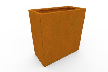 Moderna metalna žardinjera za cvijeće - čelik Corten - dimenzije 30x60x60 cm