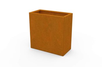 Moderna metalna žardinjera za cvijeće - čelik Corten - dimenzije 30x60x60 cm