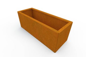 Moderna metalna žardinjera za cvijeće - čelik Corten - dimenzije 30x80x30 cm
