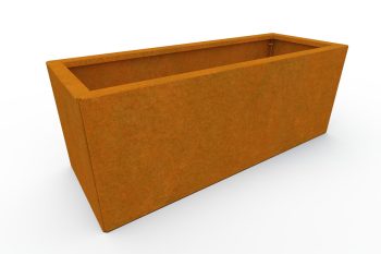 Moderna metalna žardinjera za cvijeće - čelik Corten - dimenzije 30x80x30 cm