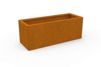 Moderna metalna žardinjera za cvijeće - čelik Corten - dimenzije 30x80x30 cm