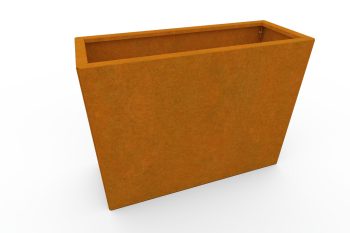 Moderna metalna žardinjera za cvijeće - čelik Corten - dimenzije 30x80x60 cm