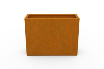 Moderna metalna žardinjera za cvijeće - čelik Corten - dimenzije 30x80x60 cm