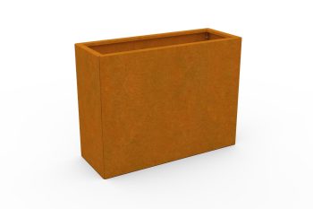 Moderna metalna žardinjera za cvijeće - čelik Corten - dimenzije 30x80x60 cm