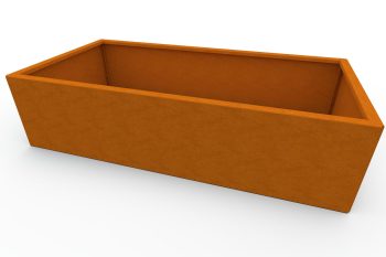 Moderna metalna žardinjera za cvijeće - čelik Corten - dimenzije 60x120x30 cm
