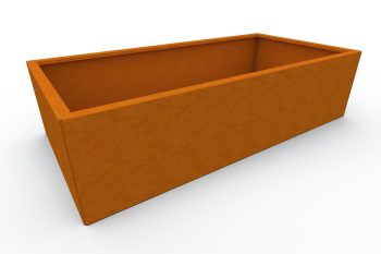 Moderna metalna žardinjera za cvijeće - čelik Corten - dimenzije 60x120x30 cm