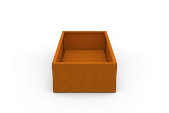 Moderna metalna žardinjera za cvijeće - čelik Corten - dimenzije 60x120x30 cm