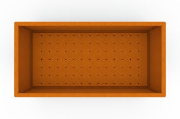 Moderna metalna žardinjera za cvijeće - čelik Corten - dimenzije 60x120x30 cm