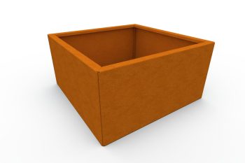 Moderna metalna žardinjera za cvijeće - čelik Corten - dimenzije 60x60x30 cm