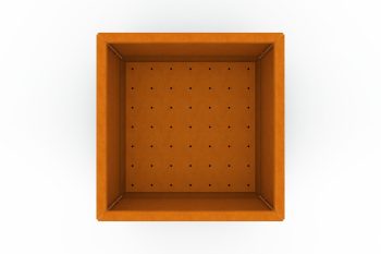 Moderna metalna žardinjera za cvijeće - čelik Corten - dimenzije 60x60x30 cm