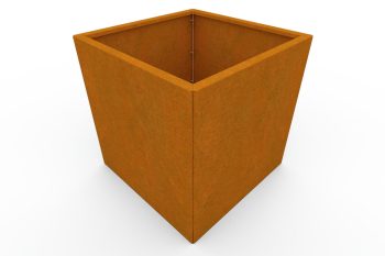 Moderna metalna žardinjera za cvijeće - čelik Corten - dimenzije 60x60x60 cm
