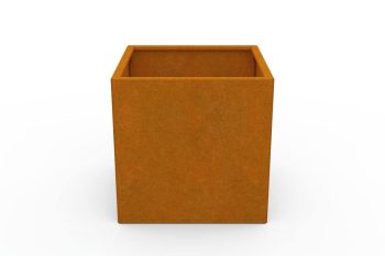 Moderna metalna žardinjera za cvijeće - čelik Corten - dimenzije 60x60x60 cm