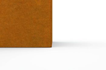 Moderna metalna žardinjera za cvijeće - čelik Corten - dimenzije 60x60x60 cm