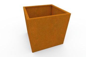 Moderna metalna žardinjera za cvijeće - čelik Corten - dimenzije 60x60x60 cm