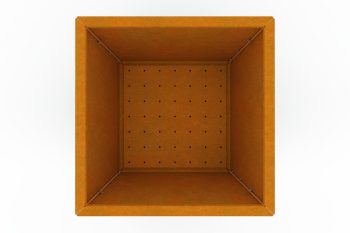 Moderna metalna žardinjera za cvijeće - čelik Corten - dimenzije 60x60x60 cm