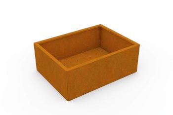 Moderna metalna žardinjera za cvijeće - čelik Corten - dimenzije 60x80x30 cm