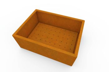 Moderna metalna žardinjera za cvijeće - čelik Corten - dimenzije 60x80x30 cm