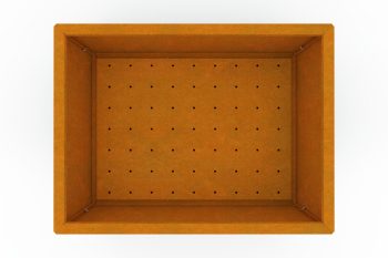 Moderna metalna žardinjera za cvijeće - čelik Corten - dimenzije 60x80x30 cm