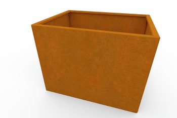 Moderna metalna žardinjera za cvijeće - čelik Corten - dimenzije 60x80x60 cm